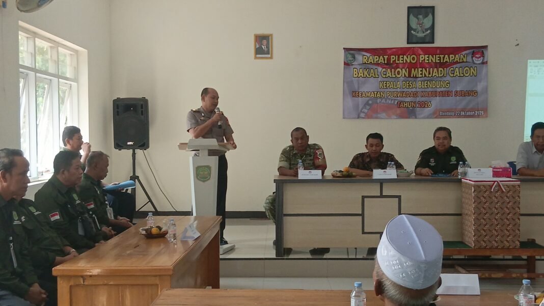 Kawal Tahapan Pilkades Blendung, Kapolsek Purwadadi Tekankan Pentingnya Jaga Kondusifitas Kawal Tahapan Pilkades Blendung, Kapolsek Purwadadi Tekankan Pentingnya Jaga Kondusifitas